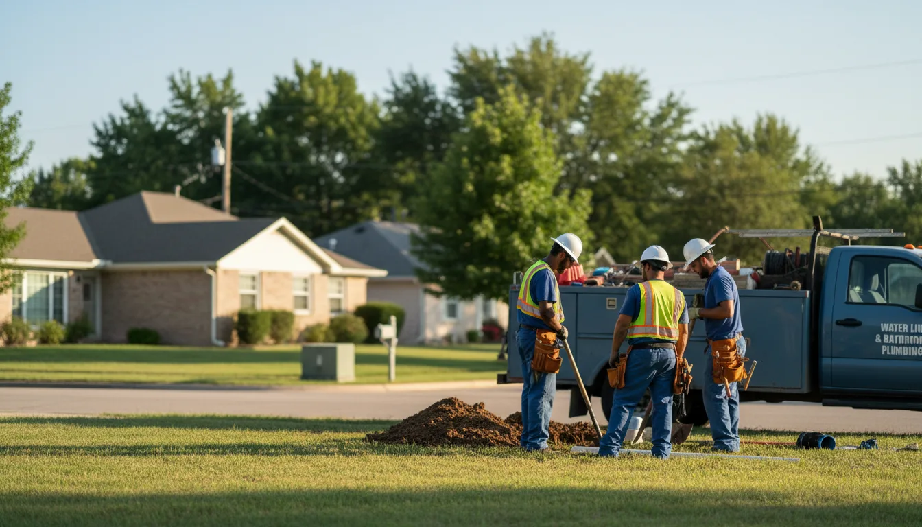 Residential water line and bathroom plumbing service in Thornton, WV